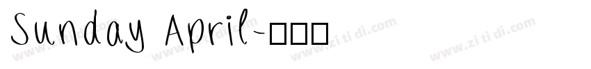 Sunday April字体转换